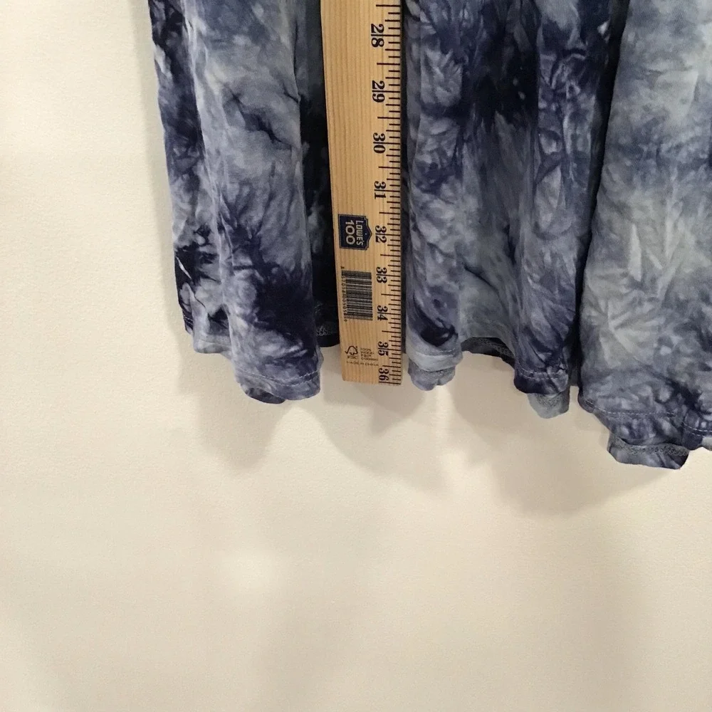 Justice‎ Girls Dress Tie Dye Size 20 Plus Blue Sleeveless Stretch Boho Mock Neck